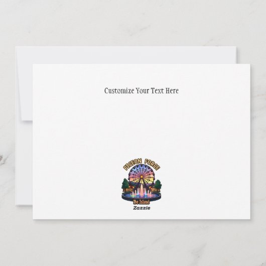 Het eiland met kerst in Pigeon Forge Feestdagenkaart (Achterkant)