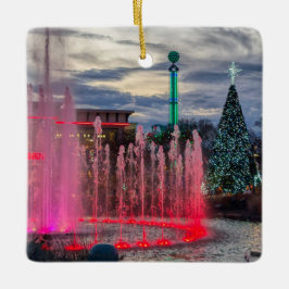Het eiland met kerst in Pigeon Forge Keramisch Ornament