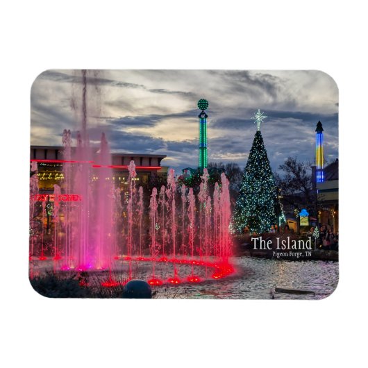Het eiland met kerst in Pigeon Forge Magneet (Horizontaal)