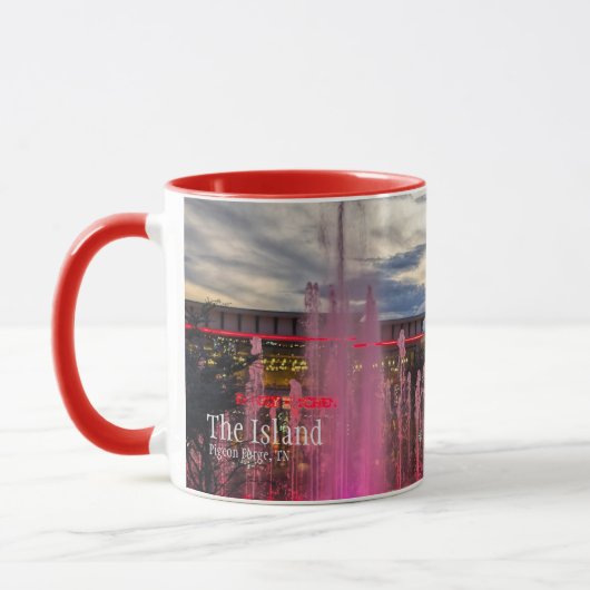 Het eiland met kerst in Pigeon Forge Mok (Links)