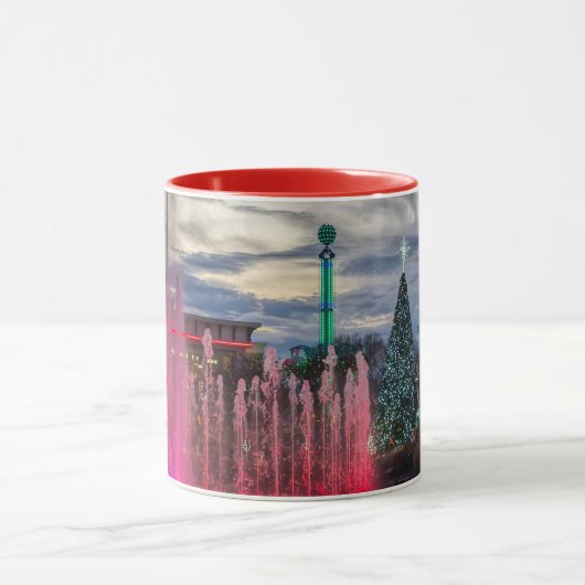 Het eiland met kerst in Pigeon Forge Mok (Midden)