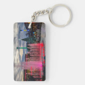 Het eiland met kerst in Pigeon Forge Sleutelhanger (achterkant)