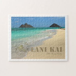 Het eiland "Moks" van het Oahu-briefkaart puzzel Legpuzzel