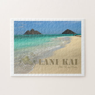 Het eiland "Moks" van het Oahu-briefkaart puzzel Legpuzzel