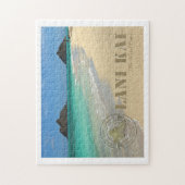 Het eiland "Moks" van het Oahu-briefkaart puzzel Legpuzzel (Verticaal)