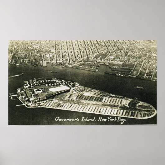 Het eiland New York Bay van gouverneur Poster (Voorkant)