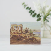 het eiland Philae, 1866 (w/c) Briefkaart (Staand voorkant)