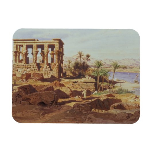 het eiland Philae, 1866 (w/c) Magneet (Horizontaal)