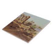 het eiland Philae, 1866 (w/c) Tegeltje (Zijkant)