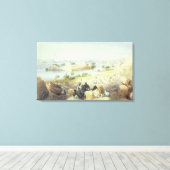 Het eiland Philae kijkt naar de Nijl Canvas Afdruk (Insitu (Houten vloer))