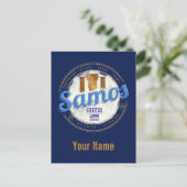 Het eiland Samos in Griekenland heeft de  vakantie Feestdagenkaart (Staand voorkant)