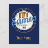 Het eiland Samos in Griekenland heeft de  vakantie Feestdagenkaart (Voorkant)