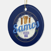 Het eiland Samos in Griekenland heeft de  vakantie Keramisch Ornament (Links)