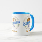 Het eiland Samos in Griekenland heeft de  vakantie Mok (Voorkant rechts)