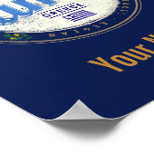 Het eiland Samos in Griekenland heeft de  vakantie Poster (Hoek)