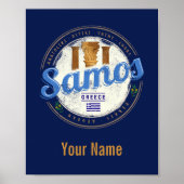 Het eiland Samos in Griekenland heeft de  vakantie Poster (Voorkant)