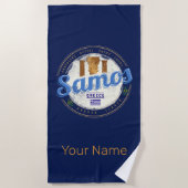 Het eiland Samos in Griekenland heeft de  vakantie Strandlaken (Voorkant)