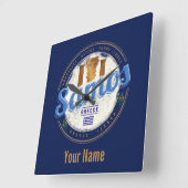 Het eiland Samos in Griekenland heeft de  vakantie Vierkante Klok (Hoek)