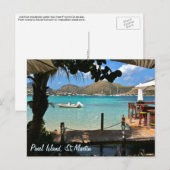 Het Eiland St Martin SXM van Pinel Briefkaart (Voorkant / Achterkant)