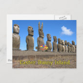 Het Eiland van de paashaas Feestdagenkaart (Voorkant / Achterkant)