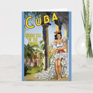 HET EILAND VAN DE VAKANTIE VAN CUBA VAN DE FEESTDAGEN KAART