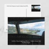 Het Eiland van madera, Gevaarlijkste Luchthavens… Briefkaart (Voorkant / Achterkant)