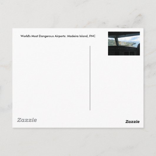 Het Eiland van madera, Gevaarlijkste Luchthavens… Briefkaart (Achterkant)