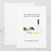 Het eiland van Sullivan - Charleston Feestdagenkaart (Voorkant / Achterkant)