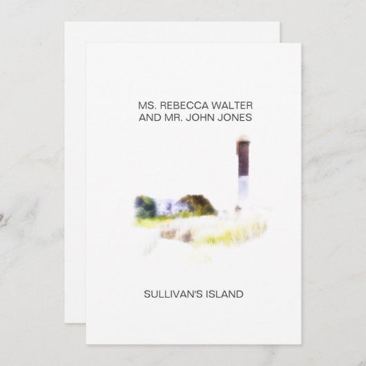 Het eiland van Sullivan - Charleston Feestdagenkaart (Voorkant / Achterkant)