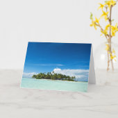 Het eiland wenskaart horizontaal kaart (Gele Bloem)