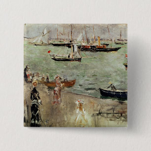 Het eiland Wight, 1875 Vierkante Button 5,1 Cm