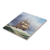 Het eiland Wright loodsboot 1887 Tegeltje (Zijkant)