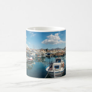 Het eilandhaven van Aegina Koffiemok
