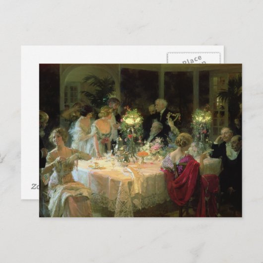 Het eind van Diner, 1913 Briefkaart (Voorkant / Achterkant)