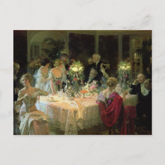 Het eind van Diner, 1913 Briefkaart (Voorkant)