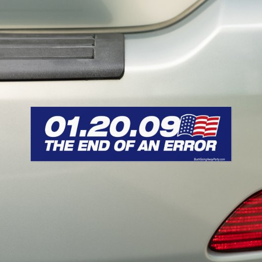 Het eind van een Bumpersticker van de Fout (Op auto)