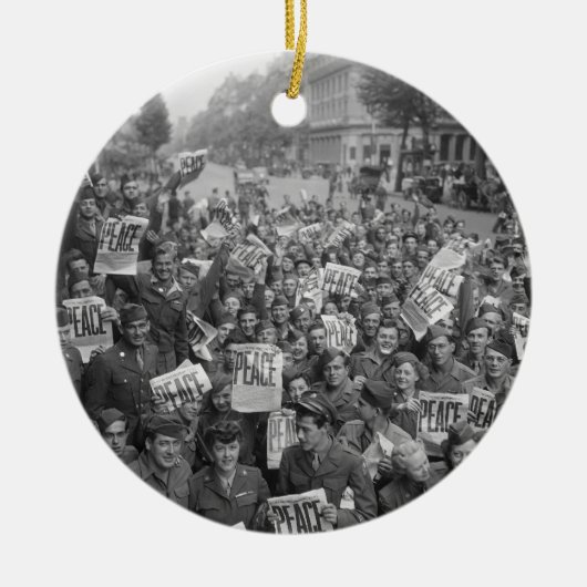 Het eind van WW2 Keramisch Ornament (Voorkant)