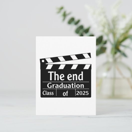 Het einde Afstuderen 2025 Cinema Afstuderen Aankondigingskaart (Staand voorkant)