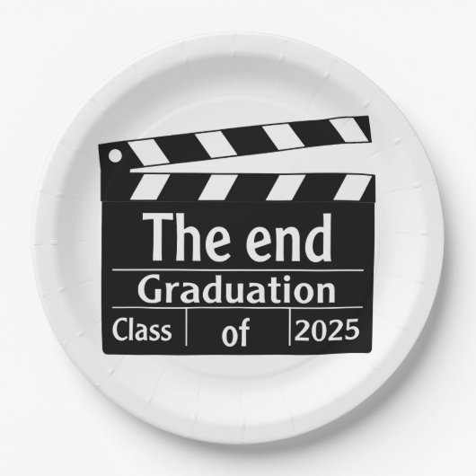 Het einde Afstuderen 2025 Cinema Afstuderen Papieren Bordje (Voorkant)