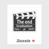 Het einde Afstuderen 2025 Cinema Afstuderen Sticker (Vel)