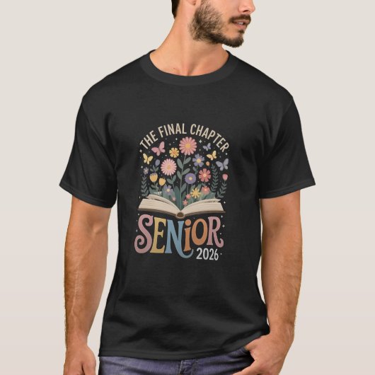 Het Einde Hoofdstuk Senior 2026 Afstudeer Bloesem T-shirt (Voorkant)