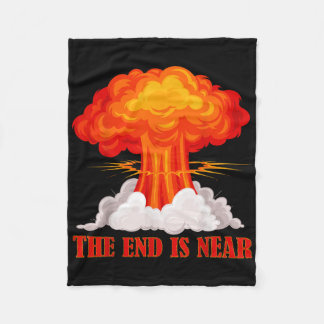 Het einde is in de buurt van Nuclear Mushroom Stop Fleece Deken