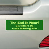 Het einde is nabij! bumpersticker (Op auto)