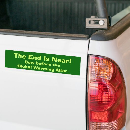 Het einde is nabij! bumpersticker (Op Truck)