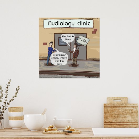 Het einde is nabij een Poster van de audiovisuele  (Keuken)