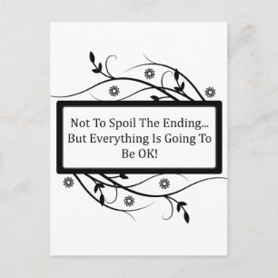 Het einde niet bepleiten briefkaart