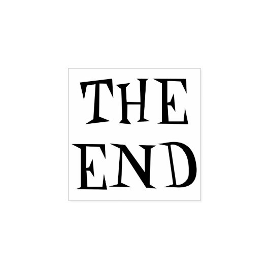 "Het einde" Rubberen stempel (Afrduk)