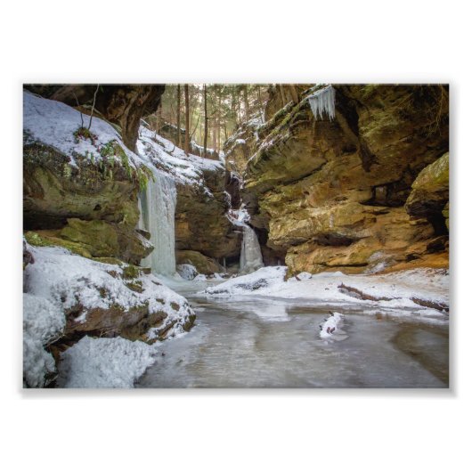 Het einde van Conkle's Hollow, Ohio Foto Afdruk (Voorkant)