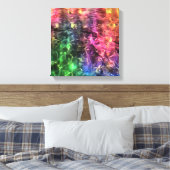 Het einde van de Abstracte kunst van de regenboogs Canvas Afdruk (Insitu (Slaapkamer))