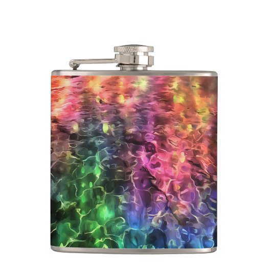 Het einde van de Abstracte kunst van de regenboogs Heupfles (Voorkant)